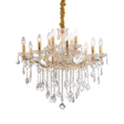 Lámpara colgante Ideal Lux Florian dorado cristal y cerámica 12 luces 480W Ø72cm 035611