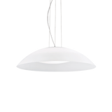 Lámpara colgante Ideal Lux Lena blanco cristal 3 luces 180W Ø64cm 035727