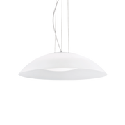 Lámpara colgante Ideal Lux Lena blanco cristal 3 luces Ø64cm 035727