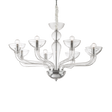 Lámpara colgante Ideal Lux Casanova transparente cristal 8 luces 320W Ø88cm 044255