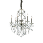 Lámpara colgante Ideal Lux Gioconda plata cristal y cerámica 6 luces Ø62cm 044927
