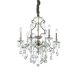 Lámpara colgante Ideal Lux Gioconda plata cristal y cerámica 6 luces 240W Ø62cm 044927