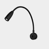 LedsC4 Aplique de pared luz de lectura Bed Round LED 3000K Negro 05-2830-05-05