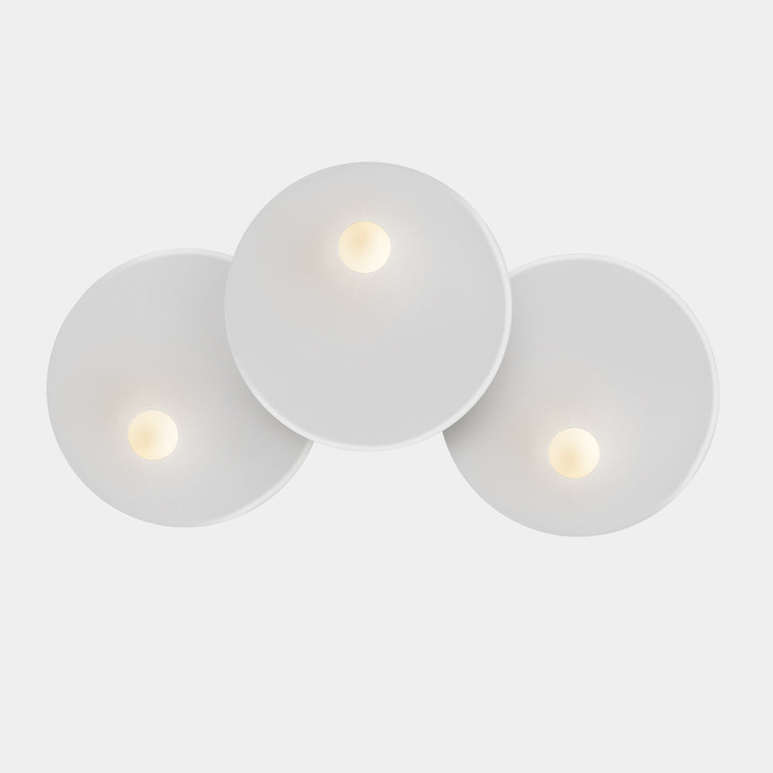 LedsC4 Aplique Trip Triple Ø46cm / Ø46cm / Ø46cm E14 27 blanco 05-8362-05-14