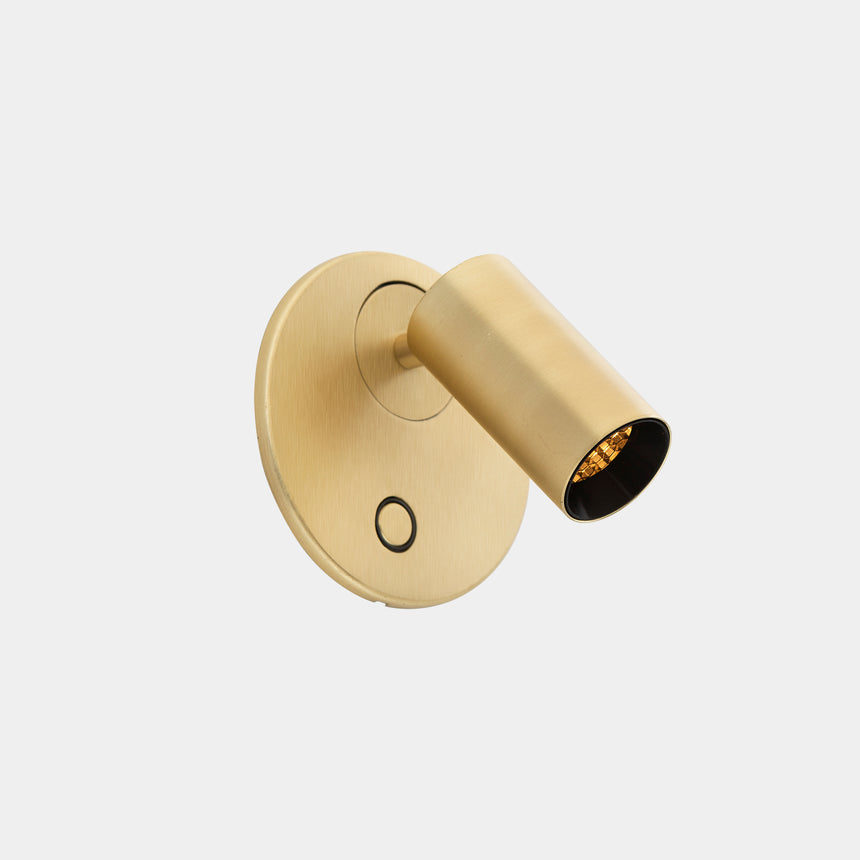 LedsC4 Aplique de pared luz de lectura Chic LED 2700K Touch Dimming Oro Mate 05-8509-DN-DN