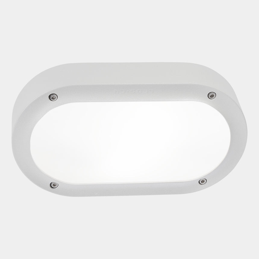 LedsC4 Aplique IP65 Basic Oval E27 15 Blanco 252Lm 05-9886-14-M1