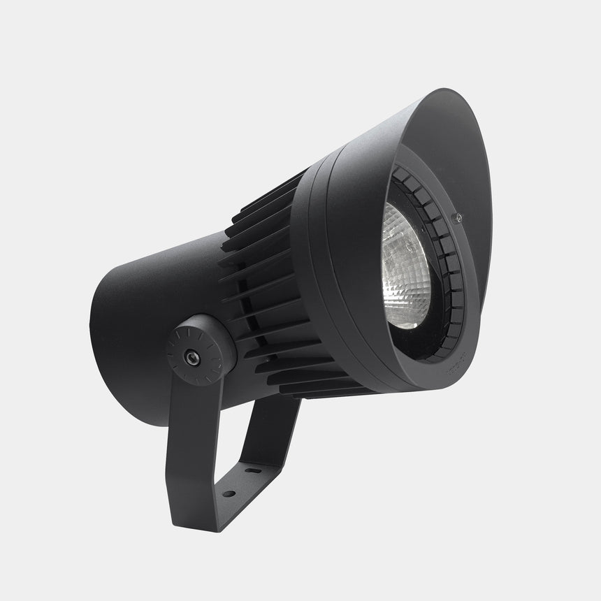 LedsC4 Proyector IP65 Hubble Cob LED Ø175Mm LED 35.2 Blanco Cálido - 3000K On-Off Gri 05-E101-Z5-CL