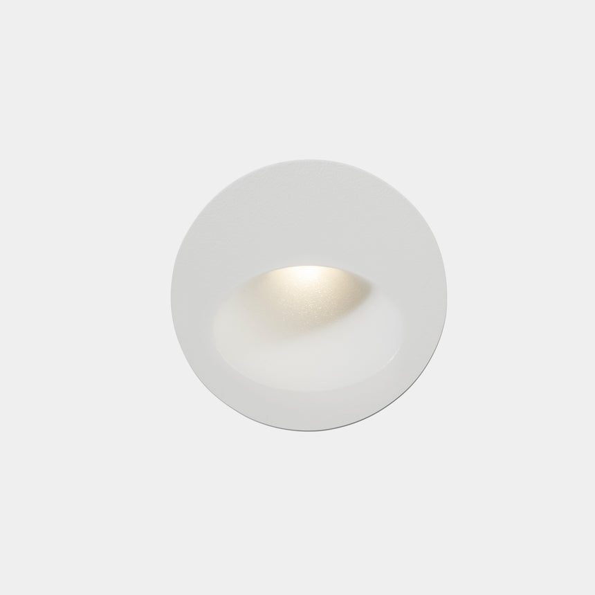 LedsC4 Empotrable De Pared IP66 Bat Round Oval LED 3 3000K On-Off Blanco 77Lm 05-E108-14-CL