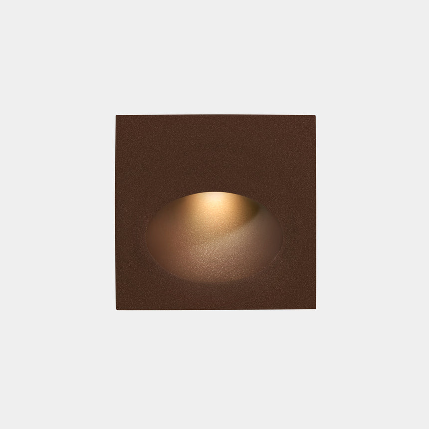 LedsC4 Empotrable De Pared IP66 Bat Square Oval LED 3 4000K Marrón 77Lm 05-E111-J6-CM
