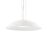 Lámpara colgante Ideal Lux Lena blanco cristal 3 luces 180W Ø74cm 052786