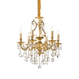 Lámpara colgante Ideal Lux Gioconda dorado cristal y cerámica 6 luces 240W Ø62cm 060507