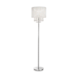 Lámpara de pie Ideal Lux Opera blanco cristal y tela 60W 163cm 068275