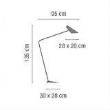 Vibia cono Lámpara de pie lectura blanca 0715-03