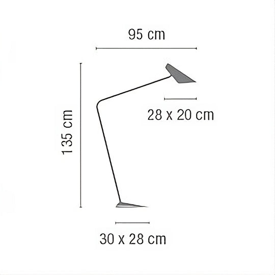 Vibia cono Lámpara de pie lectura blanca 0715-03