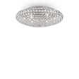 Plafón de techo Ideal Lux King cromo cristal y cerámica 9 luces 360W Ø53,5cm 073255