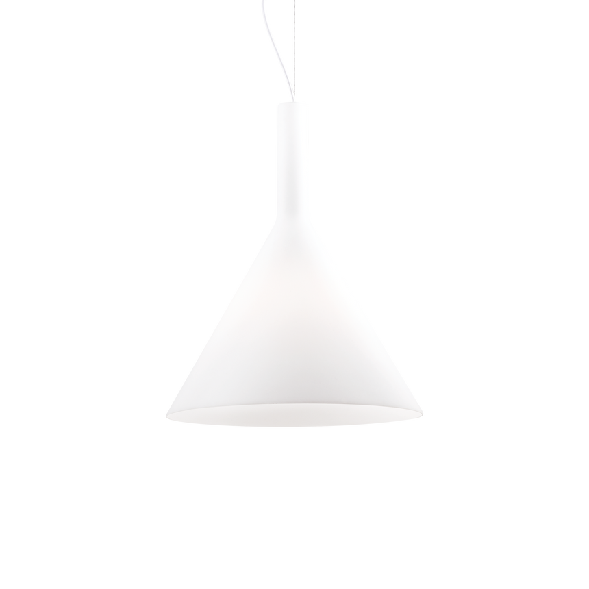 Lámpara colgante Ideal Lux Cocktail blanco cristal 60W Ø35cm 074313