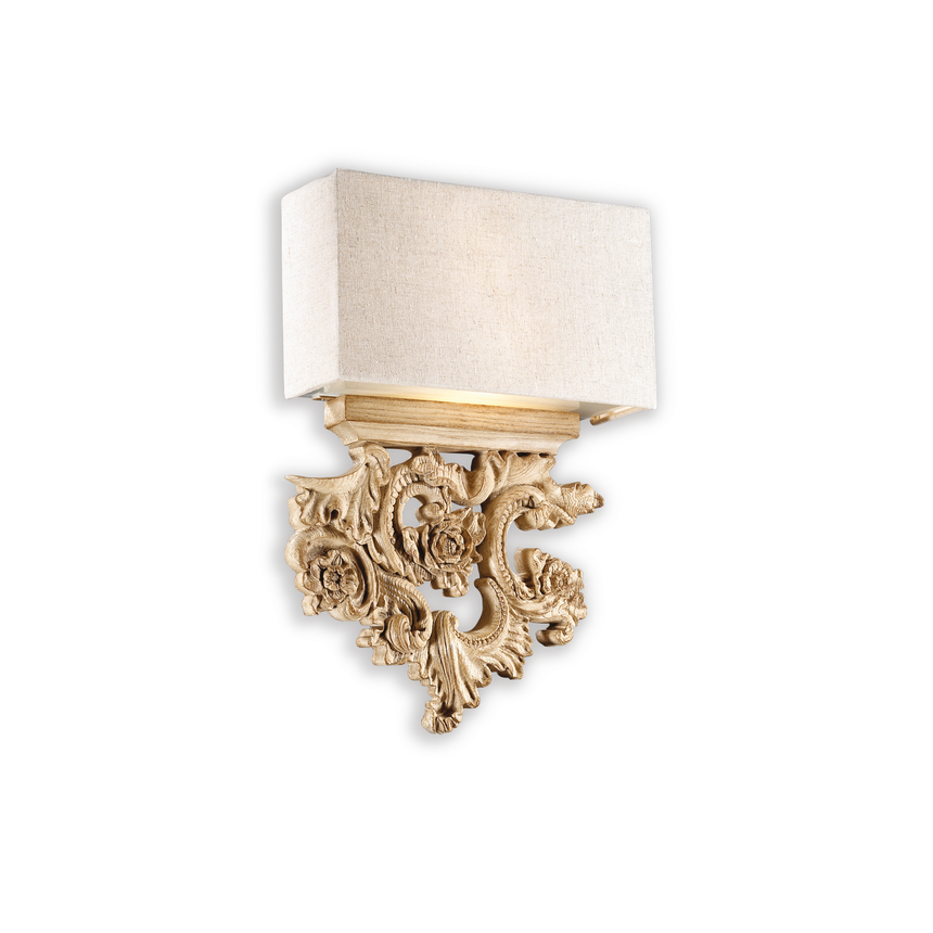 Aplique de pared Ideal Lux Peter canvas tela 2 luces 80W Ø30,5cm 075211