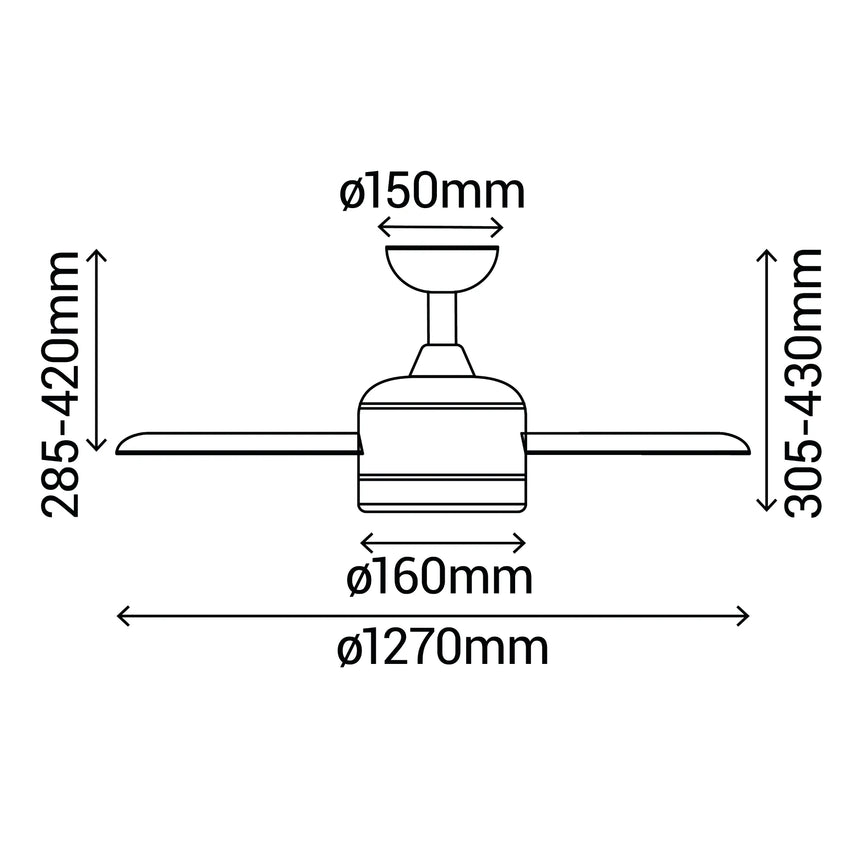 Sulion Ventilador de techo ANNE blanco 75815