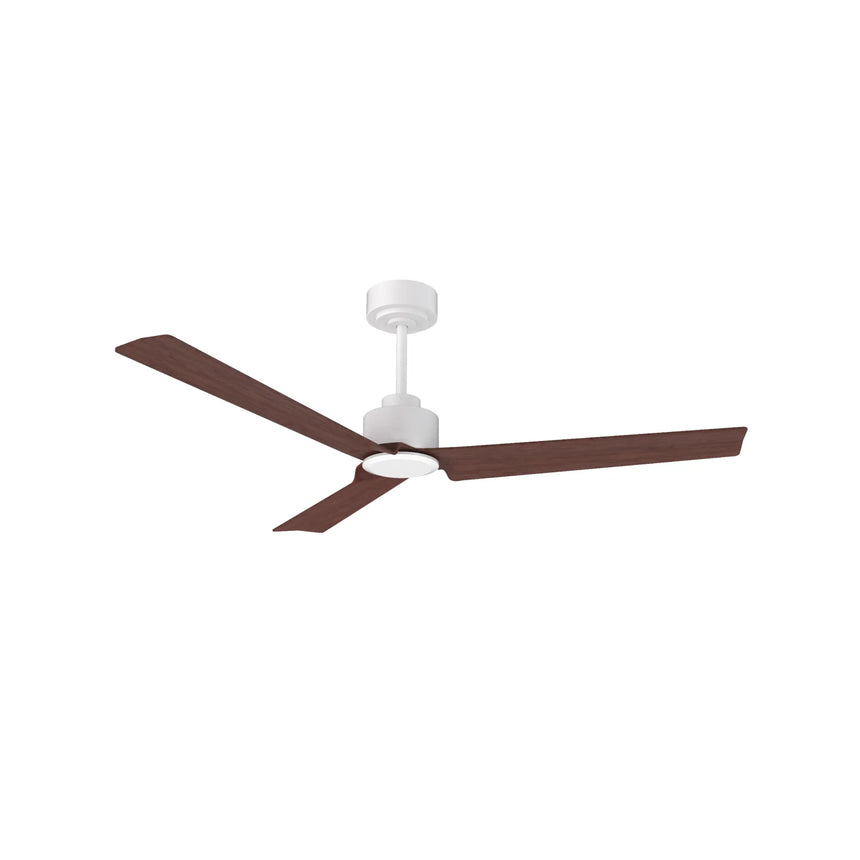 Sulion Ventilador de techo ANNE blanco madera oscura 075818