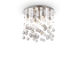 Plafón de techo Ideal Lux Moonlight cromo cristal y cerámica 8 luces 320W Ø40cm 077796