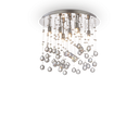 Plafón de techo Ideal Lux Moonlight cromo cristal y cerámica 8 luces 320W Ø40cm 077796