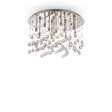 Plafón de techo Ideal Lux Moonlight cromo cristal y cerámica 12 luces 480W Ø60cm 077802