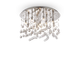 Plafón de techo Ideal Lux Moonlight cristal y cerámica 12 luces 480W Ø60cm cromo — ref. 077802 (1)