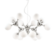 Lámpara colgante Ideal Lux Nodi blanco cristal 15 luces 420W Ø0,1cm 082073