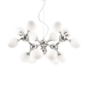 Lámpara colgante Ideal Lux Nodi blanco cristal 15 luces Ø0,1cm 082073