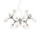 Lámpara colgante Ideal Lux Nodi blanco cristal 15 luces 420W Ø0,1cm 082073