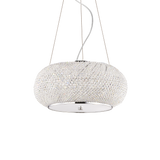 Lámpara colgante Ideal Lux Pasha' cromo cristal y cerámica 6 luces 240W Ø40cm 082158