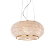 Lámpara colgante Ideal Lux Pasha' dorado cristal y cerámica 6 luces 240W Ø40cm 082172