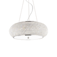 Lámpara colgante Ideal Lux Pasha' cromo cristal y cerámica 10 luces 400W Ø55cm 082196