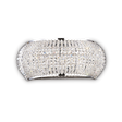 Aplique de pared Ideal Lux Pasha' cromo cristal y cerámica 3 luces 120W Ø25,5cm 082264