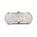 Aplique de pared Ideal Lux Pasha' cromo cristal y cerámica 3 luces 120W Ø25,5cm 082264