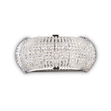 Aplique de pared Ideal Lux Pasha' cromo cristal y cerámica 3 luces 120W Ø25,5cm 082264