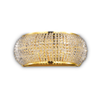 Aplique de pared Ideal Lux Pasha' dorado cristal y cerámica 3 luces 120W Ø25,5cm 082288