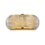 Aplique de pared Ideal Lux Pasha' dorado cristal y cerámica 3 luces 120W Ø25,5cm 082288