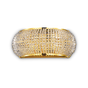 Aplique de pared Ideal Lux Pasha' cristal y cerámica 3 luces 120W 25,5cm dorado — ref. 082288 (1)