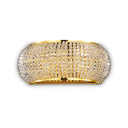 Aplique de pared Ideal Lux Pasha' cristal y cerámica 3 luces 120W 25,5cm dorado — ref. 082288 (1)