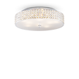 Plafón de techo Ideal Lux Roma cromo cristal y cerámica 9 luces 360W Ø50cm 087863