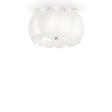 Plafón de techo Ideal Lux Ovalino blanco cristal 5 luces 300W Ø42,5cm 093963