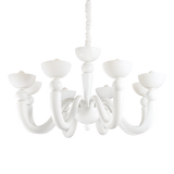 Lámpara colgante Ideal Lux Bon blanco cristal 8 luces 224W Ø95,5cm 094007