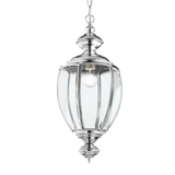Lámpara colgante Ideal Lux Norma cromo cristal 60W Ø25cm 094786