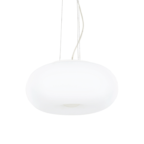 Lámpara colgante Ideal Lux Ulisse blanco cristal 3 luces 180W Ø42cm 095226