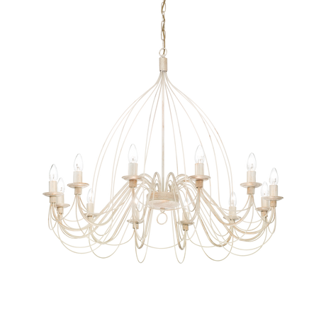 Lámpara colgante Ideal Lux Corte blanco 12 luces 480W Ø95cm 097664