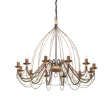 Lámpara colgante Ideal Lux Corte óxido 12 luces 480W Ø95cm 097671