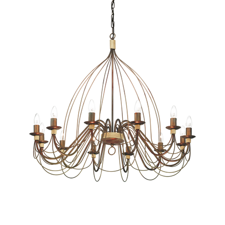 Lámpara colgante Ideal Lux Corte óxido 12 luces 480W Ø95cm 097671