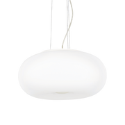 Lámpara colgante Ideal Lux Ulisse blanco cristal 3 luces Ø52cm 098616
