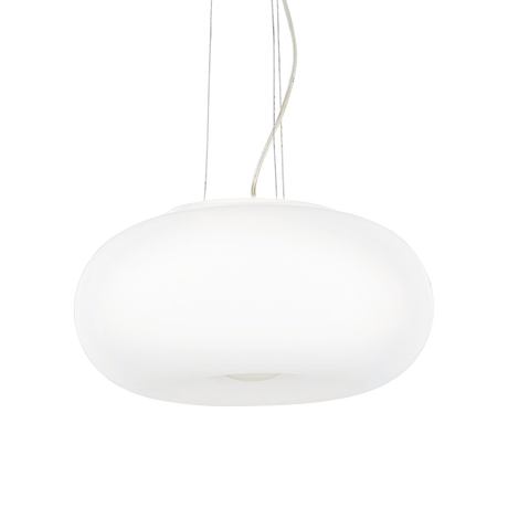Lámpara colgante Ideal Lux Ulisse blanco cristal 3 luces 180W Ø52cm 098616